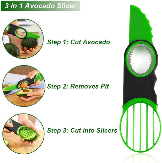 avocado cutter with stainless steel blade for clean slicing