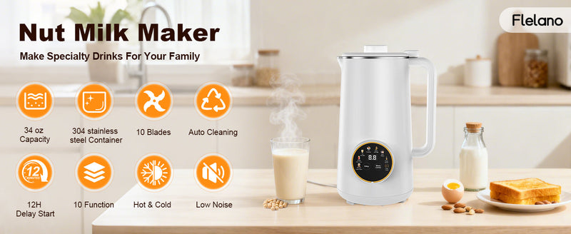 Automatic Nut Milk Maker: Fresh Plant-Based Milk Made Effortless