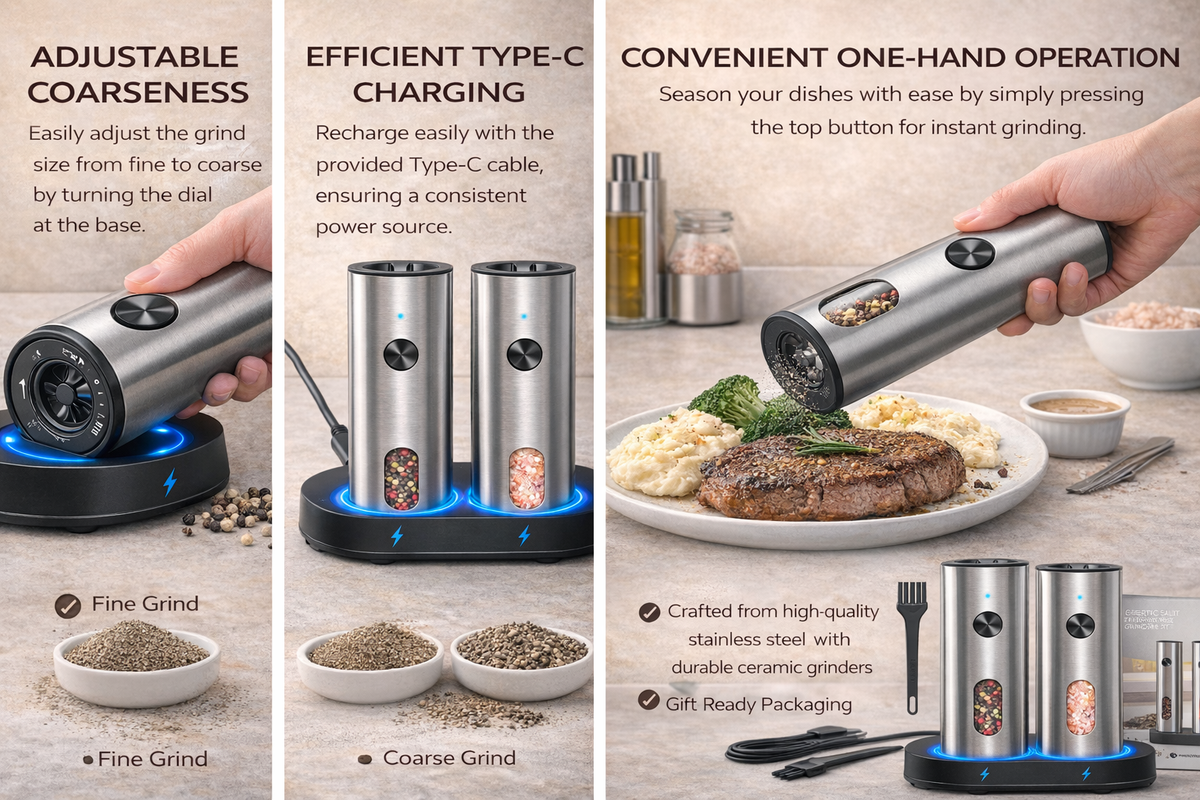 How to Use an Electric Salt and Pepper Grinder Set (Step-by-Step Guide)