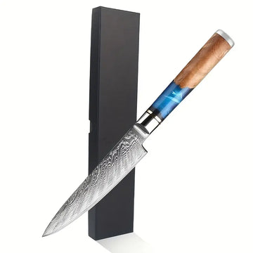 1PC Japanese VG10 Damascus Steel Kitchen Knife – Ultra-Sharp Chef, Santoku, Bread & Utility Knives