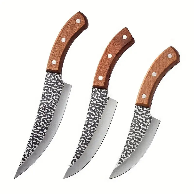 Exquisite Forged Hammered Kitchen Knife Set – Professional Boning Knife, Lightweight & Elegant