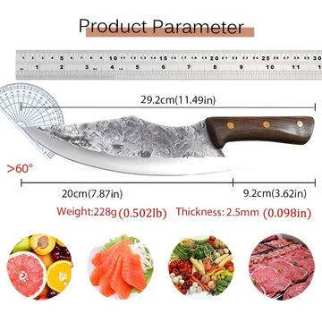 3-Piece Stainless Steel Kitchen Knife Set – Chef, Boning & Utility Knives for Home & Outdoor Use