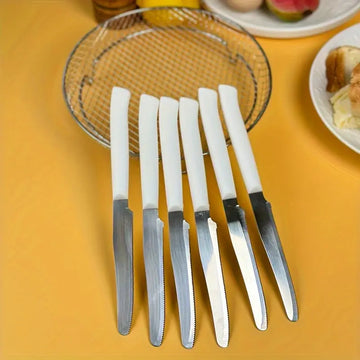 6pcs Breakfast & Snack Knife Set – Stainless Steel Tomato & Bread Knives, Sharp Blades, Comfortable Handle