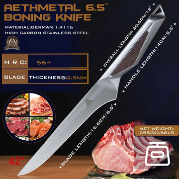 Premium 3-Piece Chef & Butcher Knife Set – German Steel Slicing, Carving & Fillet Knives with Ergonomic Handles