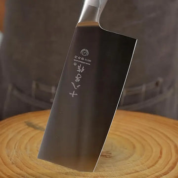 SHI BA ZI ZUO Professional Meat & Vegetable Cleaver – Ergonomic Stainless Steel Kitchen Knife