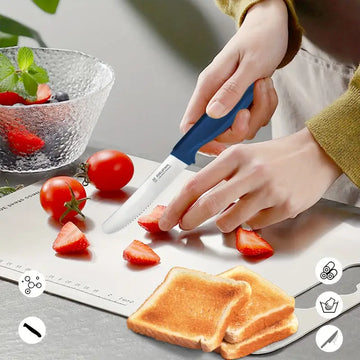 6pcs Kitchen Knife Set – Tomato, Snack, Bread, Dessert & Steak Knives | Multi-Functional, Dishwasher Safe for Kitchen, Camping & BBQ