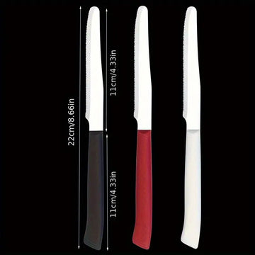 6pcs Stainless Steel Breakfast & Snack Knife Set – Sharp Tomato & Bread Knives with Comfortable Round Handles | Durable & Dishwasher Safe