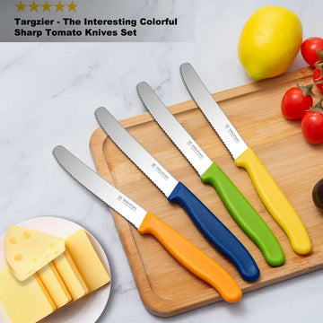 6pcs Tomato & Snack Knife Set – High-Quality Stainless Steel Breakfast & Bread Knives, Corrugated Sharp Blades, Dishwasher Safe
