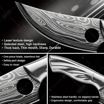 1pc Kitchen Knife – 5.5-Inch Japanese Stainless Steel Hand-Forged Meat Slicing, Boning, and Utility Knife for Butcher, Paring, and Cutting