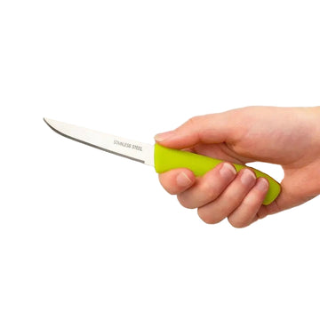 12-Piece Paring & Garnishing Knife Set – 3-Inch Stainless Steel Blade for Fruit & Vegetable Cutting and Peeling – Green Handle