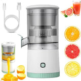Automatic Electric Citrus Juicer, Portable Rechargeable Lemon Juicer with USB Cable, Mini Multifunctional Fruit Squeezer, Fully Automatic Operation – Red