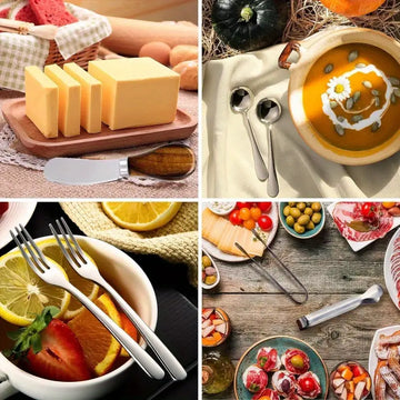 14-Piece Kitchen Cheese & Charcuterie Knife Set with Mini Utensils