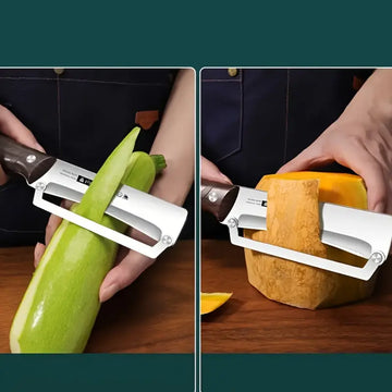 1pc Stainless Steel Paring Knife – Commercial Sugarcane Peeler, Pineapple Cutter & Melon Scraper with Stamped Blade, Right-Hand Use