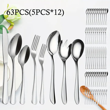20-Piece Stainless Steel Cutlery Set – Silver, Mirror Polished, Dishwasher Safe, for 4 People, Ideal for Home, Restaurant & Hotel