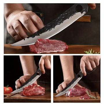 Multipurpose Stainless Steel Kitchen Chef Knife with Sheath – Professional Boning & Barbecue Knife