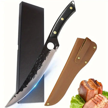 Multipurpose Stainless Steel Kitchen Chef Knife with Sheath – Professional Boning & Barbecue Knife