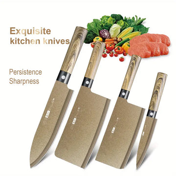 4-Piece Premium Kitchen Knife Set – Carving, Butchering, Boning & Fruit Knives for Home, Camping, and BBQ