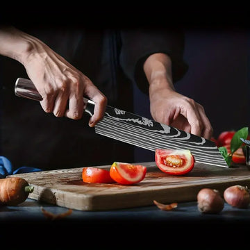 2pcs Professional Kitchen Knife Set – Japanese Stainless Steel Chef Knives | Ergonomic Wood Handles, Ideal Gift for Dad & Mom