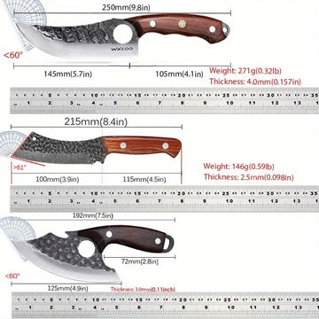 3/6pcs Mini Kitchen Knife Set – Stainless Steel Chef, Boning, Cheese, Pizza & Multipurpose Utility Knives for Cooking, Barbecue, Camping & Outdoor Use