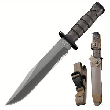 Outdoor Camping Straight Knife – Fixed Blade Wilderness Knife for Jungle Exploration, Mountaineering, Fishing, Hiking, and Survival