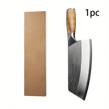 Stainless Steel Kitchen Chopper with Damascus Blade – Sharp & Durable, Ideal for Vegetables, Meat & Fruits