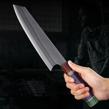 8 Inch Chef's Knife – 440C Steel Blade with Stable Wood Handle, Professional Kiritsuke, Sashimi & Sushi Knife