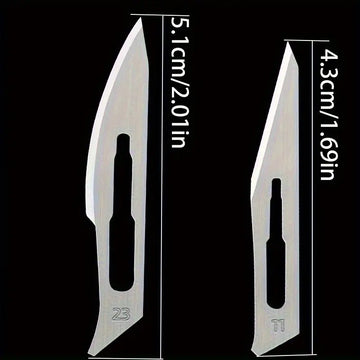 43pcs Craft Engraving Knife Set – 2 Handles, 40 Stainless Steel Blades with Storage Box for DIY, Paper Cutting, and Stationery Projects