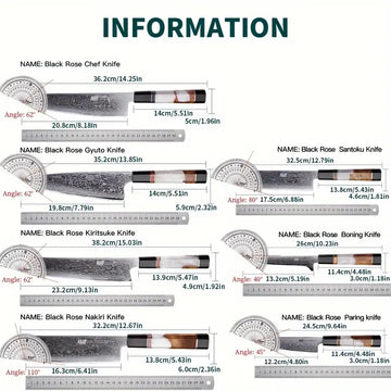 FINDKING Black Rose Series Chef Knife – AUS 10 Damascus Steel with Resin & Wood Handle