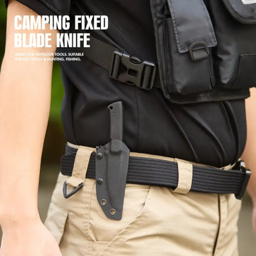 KHU Mini Fixed Blade EDC Pocket Knife – D2 Steel with G10 Handle and Kydex Sheath, Lightweight Survival & Camping Knife for Outdoor Adventures, Everyday Use, and Hunting