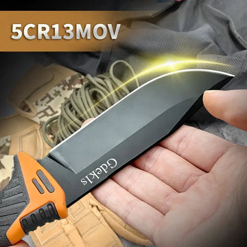 1pc Ultimate Outdoor Survival Knife – High-Hardness Stainless Steel with Non-Slip Grip, Multi-Tool Design & Protective Sheath for Camping and Emergencies
