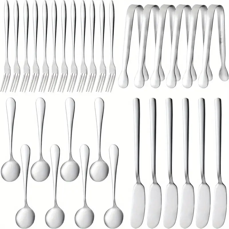 32-Piece Cheese & Butter Spreaders Set with Mini Serving Tools