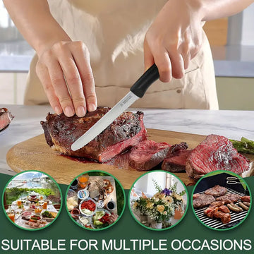 6pcs Tomato & Table Knife Set – Breakfast Knives with Serrated Edge, Sharp Stainless Steel Blades, Durable & Dishwasher Safe, Perfect for Fruits, Vegetables & Everyday Use