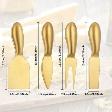 Stainless Steel Cheese & Butter Knife Set – Spreaders and Slicers for Home & Breakfast