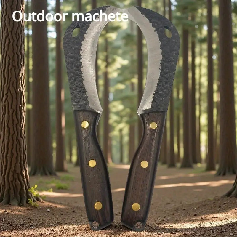 Two piece forging sickle set for outdoor use