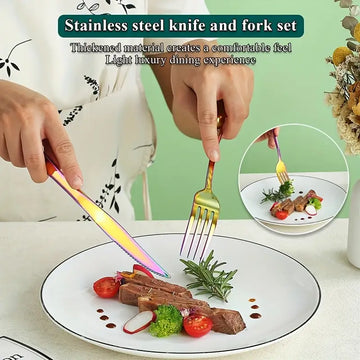 8pcs Stainless Steel Western Steak Knife Set – Ultra-Sharp Serrated, Lightweight & Durable, Restaurant, Hotel & Camping Tableware