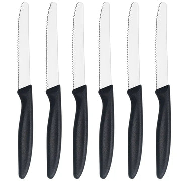 6pcs Kitchen Knife Set – Steak, Tomato, Dessert, Snack & Bread Knives with Sharp Serrated Edge | Dishwasher Safe Dining Knife Set