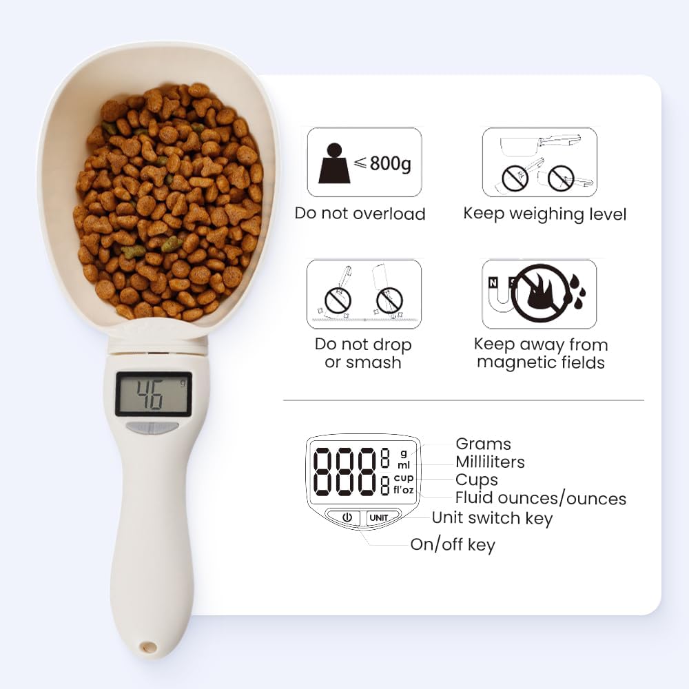 Digital Measuring Spoon Scale 800g / 0.1g Precision – Electronic Food Measuring Scoop with LCD Display
