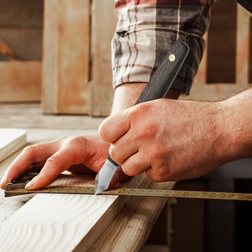 RUITOOL High Carbon Steel Woodworking Marking Knife with Dual Bevel Blade & Wooden Handle