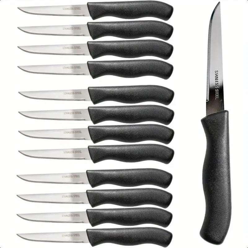 12-Piece Paring & Garnishing Knife Set – 3" Stainless Steel Blades for Fruit & Vegetable Cutting