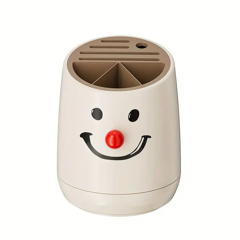 Large Capacity 360° Rotating Kitchen Knife & Utensil Holder – Multi-Functional Space-Saving Organizer