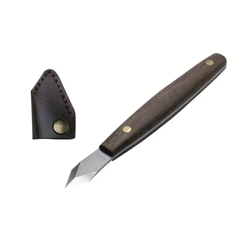 RUITOOL High Carbon Steel Woodworking Marking Knife with Dual Bevel Blade & Wooden Handle