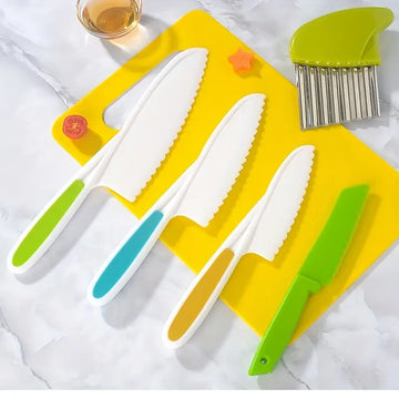 All-in-One Kitchen Knife Set – Safe & Versatile Knives for Cooking, Slicing, and Fruit Cutting