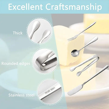 32-Piece Cheese & Butter Spreaders Set with Mini Serving Tools
