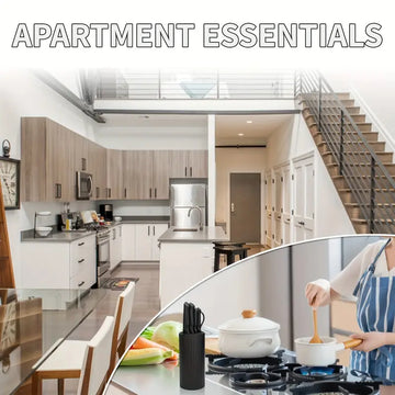 8-Piece Professional Stainless Steel Chef's Knife Set with Block – Sharp, Non-Stick, Anti-Rust, Ergonomic Design for Home & Restaurant Use