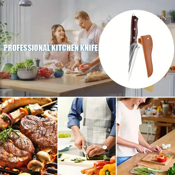 Hand-Forged Boning & Fillet Knife – Professional Stainless Steel Chef Knife for BBQ & Kitchen