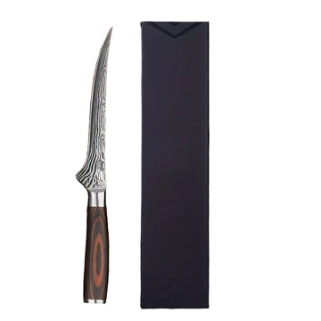 Premium 10-Inch Boning Knife - High Carbon Stainless Steel, Ergonomic Pakkawood Handle for Precision Filleting & Deboning