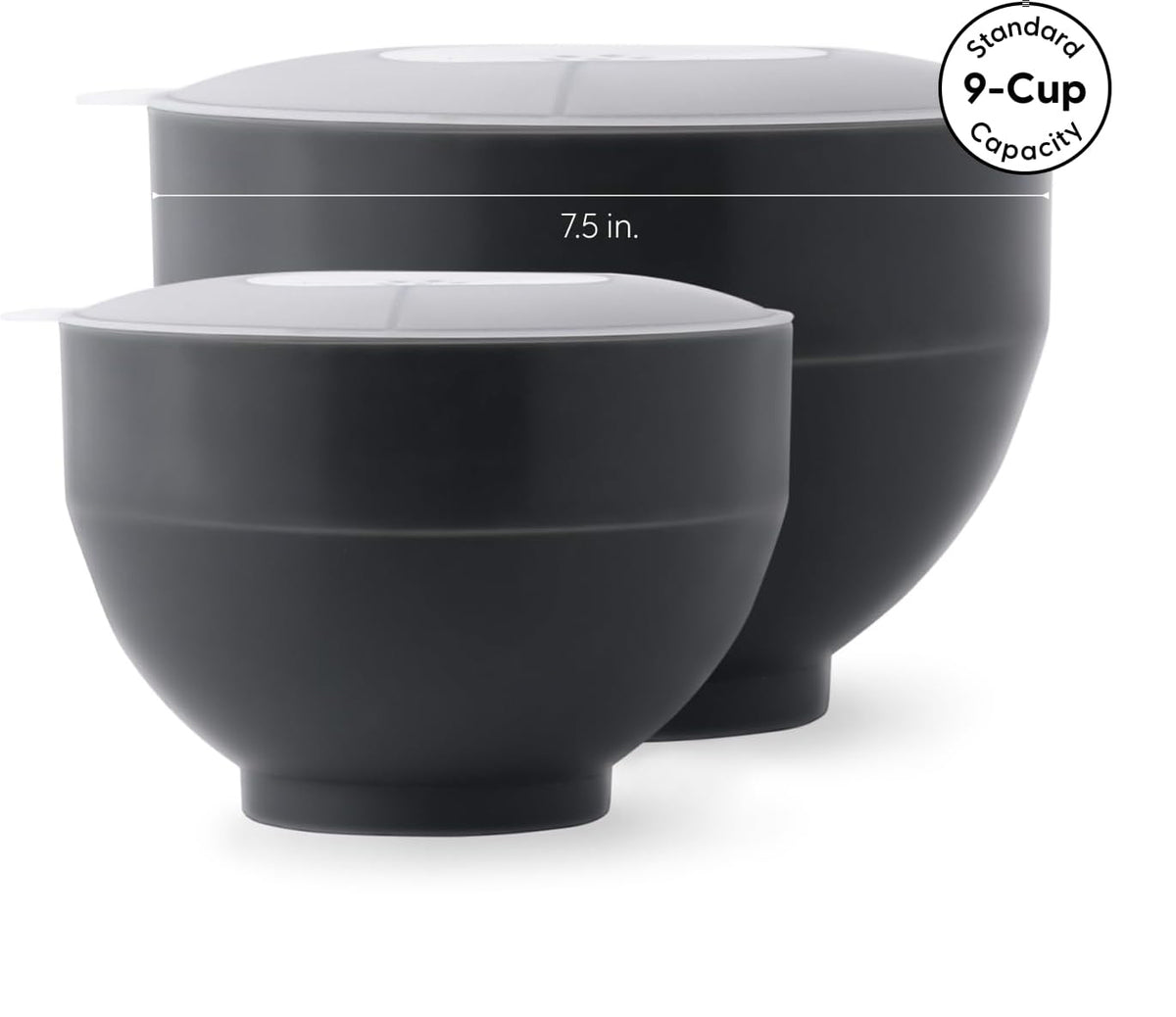 Microwave Silicone Popcorn Popper Maker – Collapsible BPA-Free Bowl with Built-In Measuring Lid, Eco-Friendly 9.3-Cup Capacity