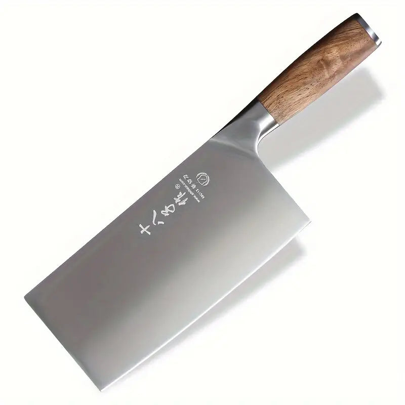 7-Inch Stainless Steel Meat & Vegetable Cleaver – Ergonomic Wooden Handle