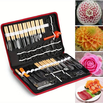 80-Piece Multifunctional Kitchen Tool Set for Fruit and Vegetable Carving, Peeling, and Sculpting