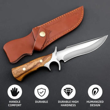 10.8-inch Fixed Blade Scabbard Hunting Knife – Jungle Explorer Survival Camping Knife for Men